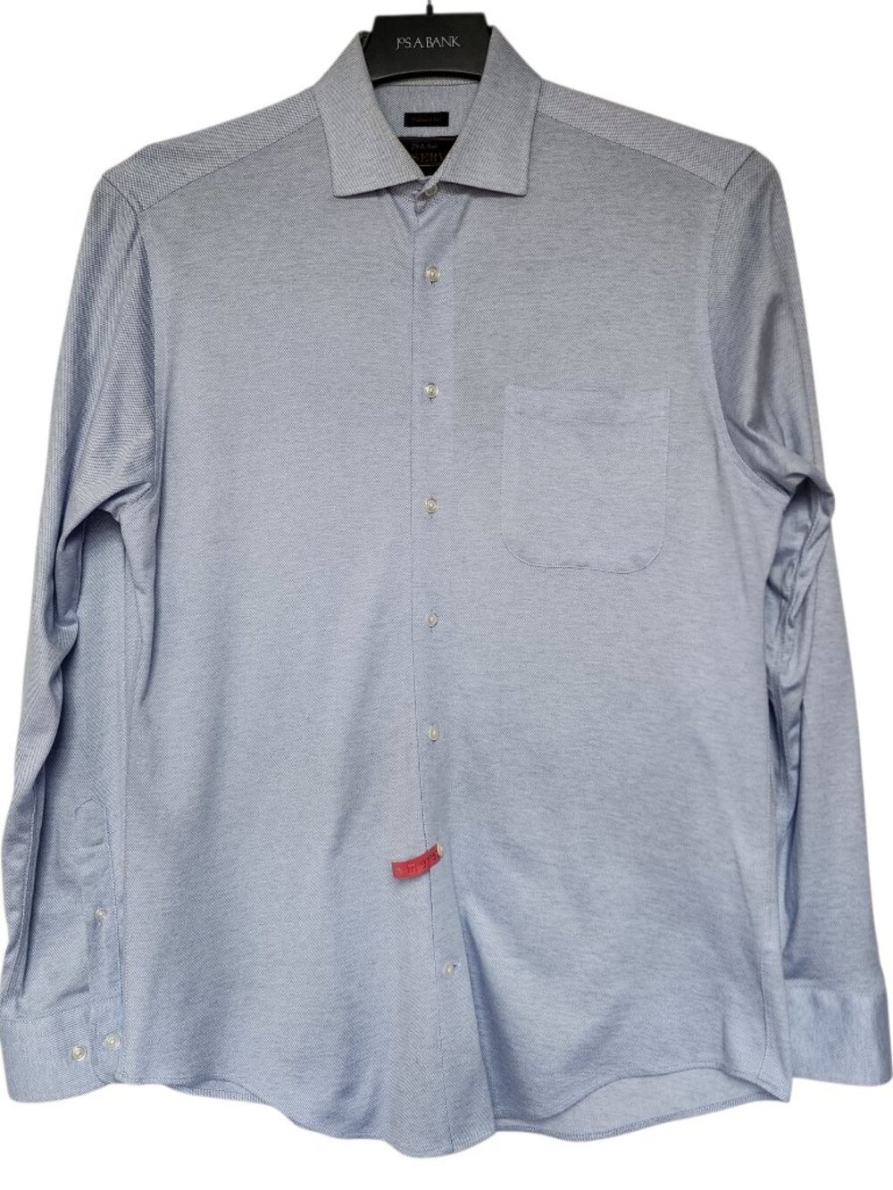 15.5 33 Dress Shirt Blue Reserve Jos A Bank Tailored Fit Spread Collar Cotton Sz